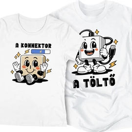 Konnektor és töltő páros póló szett 