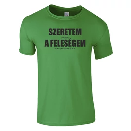 Szeretem, amikor a feleségem elenged horgászni póló (zöld)