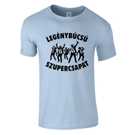 Legénybúcsú Szupercsapat póló (Világoskék)