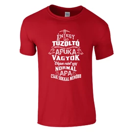 Tűzoltó apuka póló (Piros)