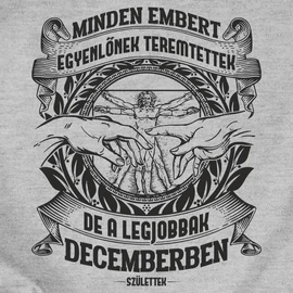 Minden embert egyenlőnek teremtettek póló (Szürke)
