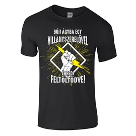 Ébredj feltöltődve - villanyszerelő póló (sötétkék)