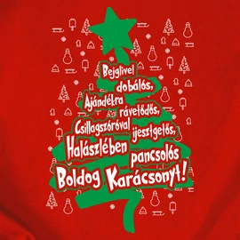 Bejglivel dobálós Boldog Karácsonyt  (Piros)