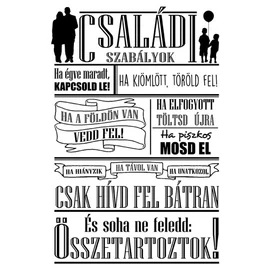 Családi szabályok női póló (fehér)