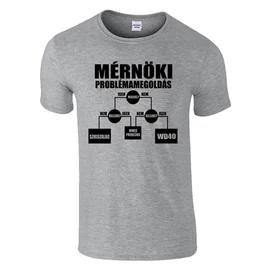 Mérnöki problémamegoldás póló (szürke)