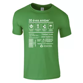Csomag ellátás címke - szülinapos póló (Zöld)