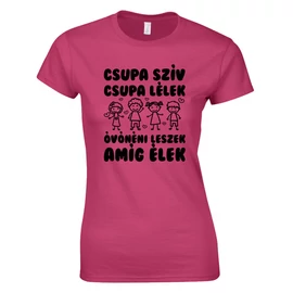 Csupa szín csupa lélek óvónéni női póló (Rózsaszn)