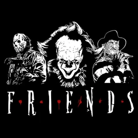 horror friends pulóver (fekete)