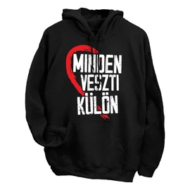 Minden értelmét veszti páros kapucnis pulóver (Fekete)