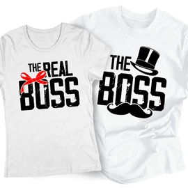 Boss&amp;amp;Real boss páros póló (Fehér)