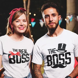 Boss&amp;amp;Real boss páros póló (Fehér)
