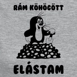  Rám köhögött elástam női póló (szürke)