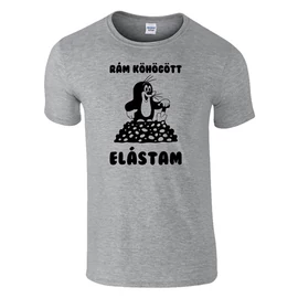 Rám köhögött elástam póló (szürke)