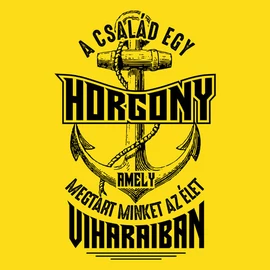 A család egy horgony női póló (Citrom)