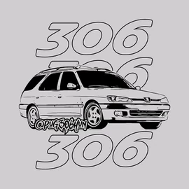 306 break póló (Szürke)