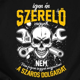 Igen, szerelő vagyok póló (Fekete)