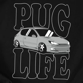 Pug Life (szürke-fekete)
