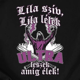 Lila szív, lila lélek - férfi póló (Fekete)