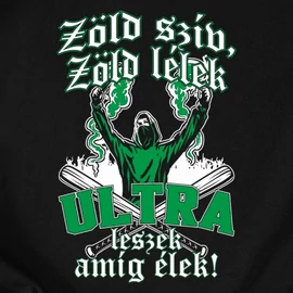 Zöld szív, zöld lélek - férfi póló (Fekete)