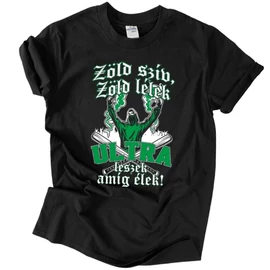 Zöld szív, zöld lélek - férfi póló (Fekete)