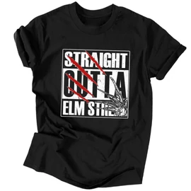 Straight outta Elm street - férfi póló (Fekete)