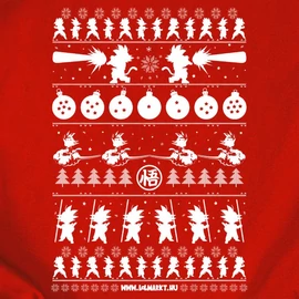 Dragon xmas férfi póló (Piros)