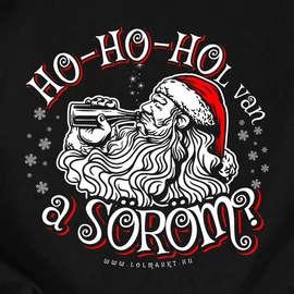 Ho-Ho-Hol van a söröm? férfi póló (Fekete)