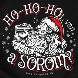 Ho-Ho-Hol van a söröm? női póló (Fekete)