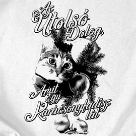 Cica vs Karácsonyfadísz női póló (Fehér)