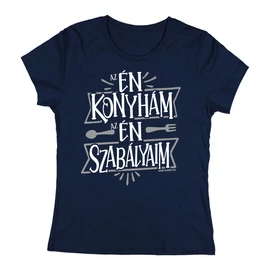 Az én konyhám női póló (Sötétkék)