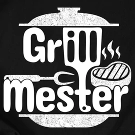 Grillmester férfi póló (Fekete)