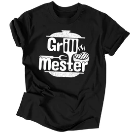 Grillmester férfi póló (Fekete)