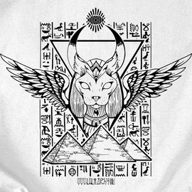 Egypt Cat -női póló (fehér)