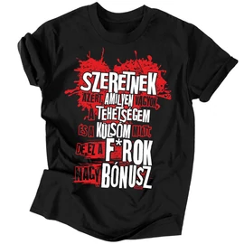 Nagy bónusz férfi póló (fekete)