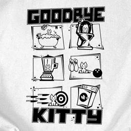 Goodbye Kitty női póló (Fehér)