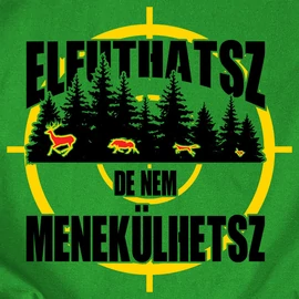 Nem menekülhetsz férfi póló (Zöld)