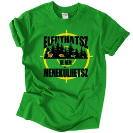 Nem menekülhetsz férfi póló (Zöld)