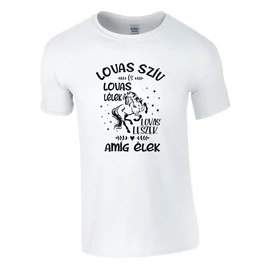 Lovas szív póló (Fehér)