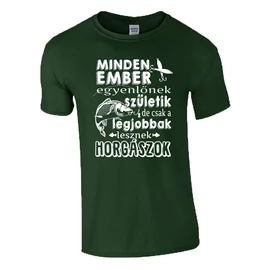 Minden ember horgász póló (sötétzöld)