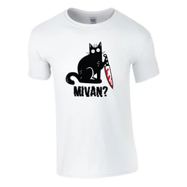 MIVAN cica férfi póló (Fehér)
