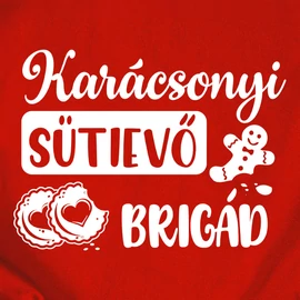 Karácsonyi sütievő brigád póló (Piros)