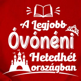 A legjobb óvónéni női póló (Piros)