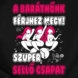 Sellő csapat - lánybúcsús póló szett (Fekete)