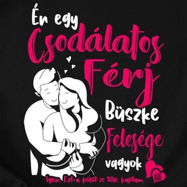 Egy csodálatos férj büszke felesége vagyok női póló (Fekete)
