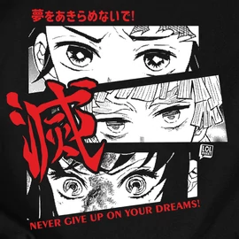 Never give up your dreams póló (Fekete)