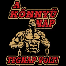 Edzés - Könnyű nap férfi póló (fekete)