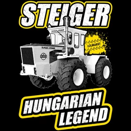 Rába Steiger - Hungarian Legend férfi póló (Fekete)