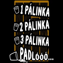Pálinka-padló férfi póló (Fekete)