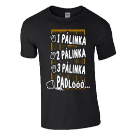Pálinka-padló férfi póló (Fekete)