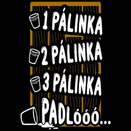 Pálinka-padló női póló (Fekete)